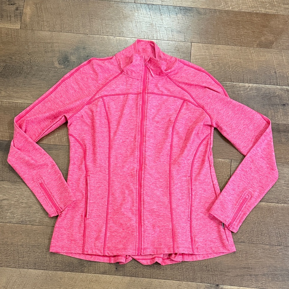 Mondetta Hot Pink Heather Full-Zip Hoodie